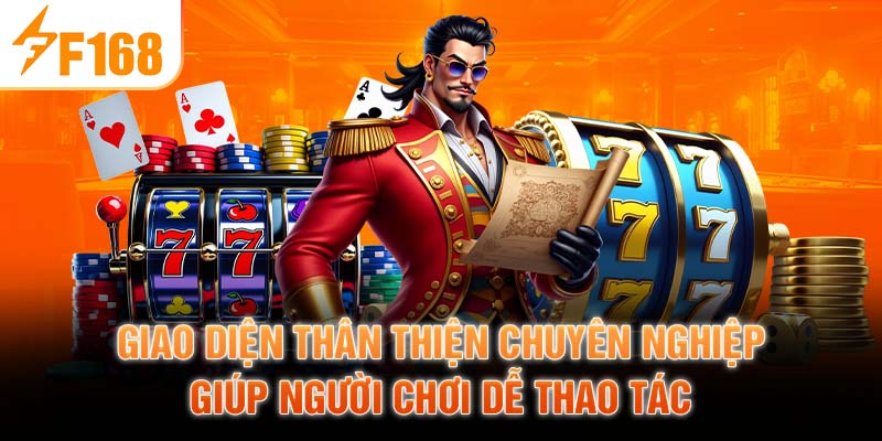 Giao diện thân thiện chuyên nghiệp giúp người chơi dễ thao tác